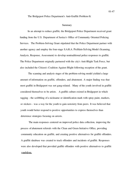 AntiGraffiti ProblemSolving Project