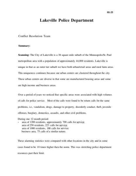 Conflict Resolution Team