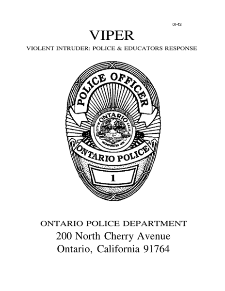 VIPER: Violent Intruder: Police and Educators Response