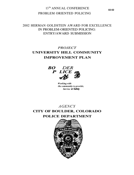 University Hill Community Improvement Plan