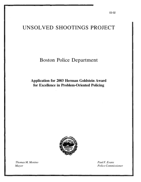 Unsolved Shootings Project