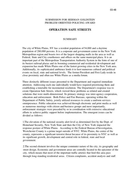 Operation Safe Streets