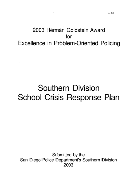 School Crisis Response Plan