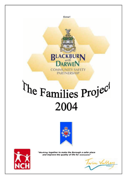 Blackburn with Darwen Families Project