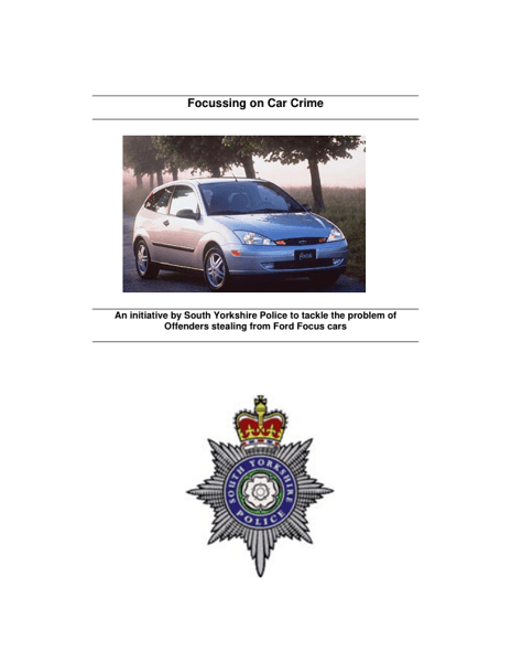 Focusing on Car Crime