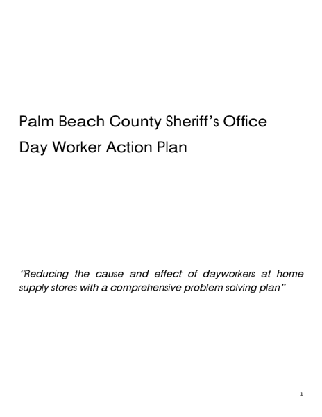 Day Worker Action Plan