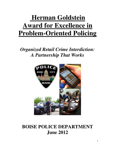 Organized Retail Crime Interdiction:A Partnership That Works