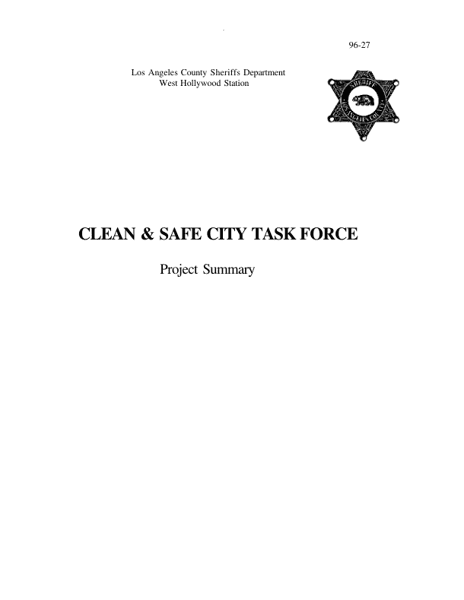 Clean and Safe City Task Force