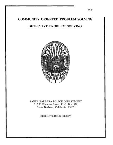 411 Anacapa Street  A Haven for Narcotics Activity