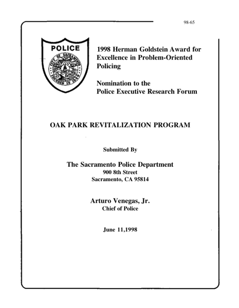 Oak Park Revitalization Program