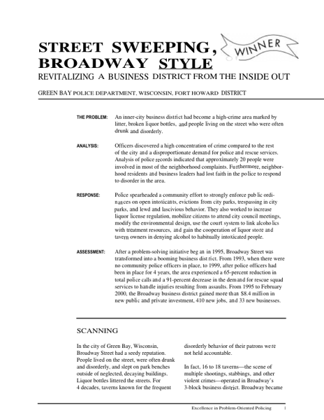 Street Sweeping, Broadway Style